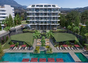 Dreizimmerwohnung in einer im Bau befindlichen Wohnanlage in der exklusiven Gegend von Kargicak