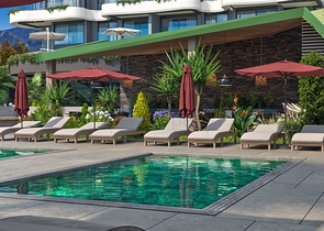 Dreizimmerwohnung in einer im Bau befindlichen Wohnanlage in der exklusiven Gegend von Kargicak