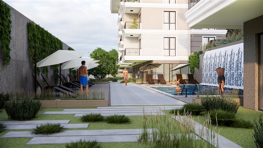 Ein neuer Komplex in einer wohnfreundlichen Gegend von Oba