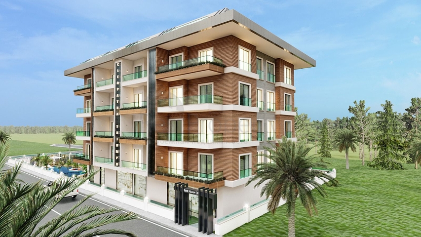 1+1 Apartment im Zentrum von Alanya, nur wenige Gehminuten vom Kleopatra-Strand entfernt