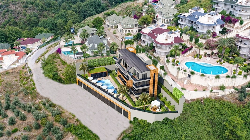 Neue Penthäuser in der Berghängen Alanyas