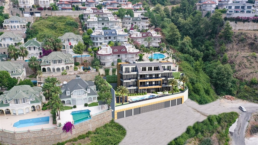 Neue Penthäuser in der Berghängen Alanyas