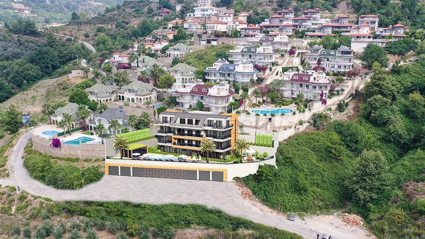 Neue Penthäuser in der Berghängen Alanyas