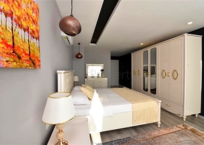 Schicke möblierte Villa mit 5+1 Grundriss im Zentrum von Alanya