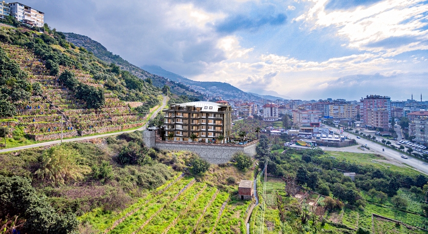 Wohnung in einem neuen Haus, Zentrum von Alanya Kleopatra Beach District