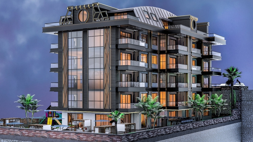 Wohnung in einem neuen Haus, Zentrum von Alanya Kleopatra Beach District