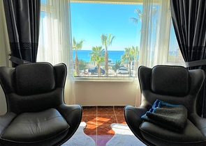 2+1 möblierte Wohnung mit Meerblick in Tosmur