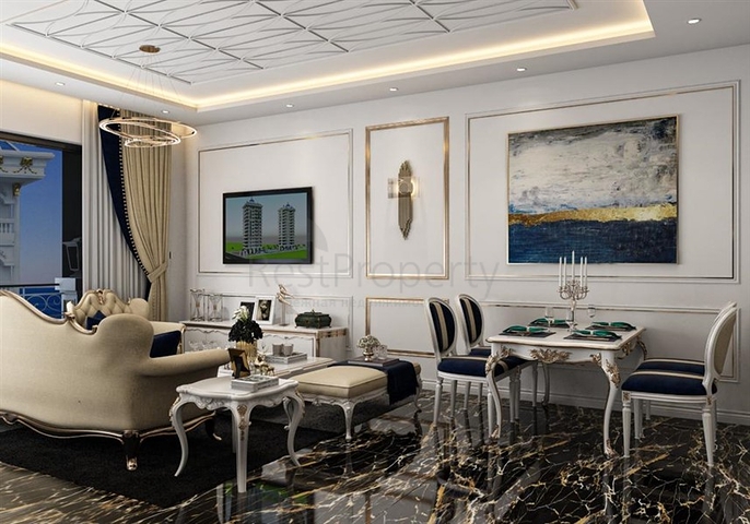 1+1 Wohnung in einem neuen Komplex im Zentrum von Alanya