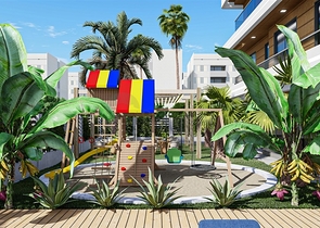 1+1 Wohnung in einem neuen Komplex im Zentrum von Alanya