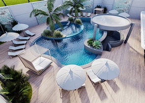 Wohnungen mit Geräten in einem neuen Projekt im Zentrum von Gazipasi