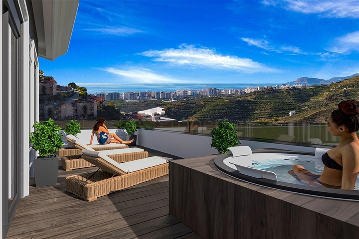 Ein geschlossener Komplex von Villen mit der Möglichkeit, die türkische Staatsbürgerschaft zu erhalten