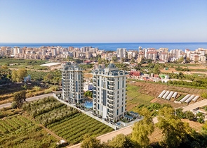 1+1 Wohnung in einer neuen Wohnanlage im Bezirk Mahmutlar