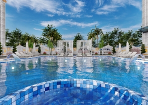 1+1 Wohnung in einer neuen Wohnanlage im Bezirk Mahmutlar