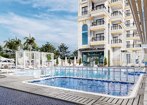 1+1 Wohnung in einer neuen Wohnanlage im Bezirk Mahmutlar