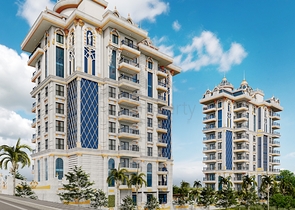 1+1 Wohnung in einer neuen Wohnanlage im Bezirk Mahmutlar