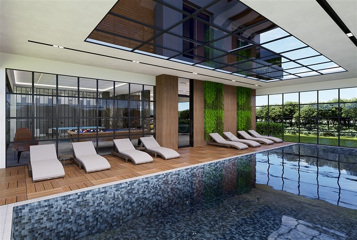 Wohnanlage mit Infrastruktur in unmittelbarer Nähe zum Meer in der Gegend von Tosmur