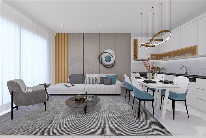 Wohnanlage mit Infrastruktur in unmittelbarer Nähe zum Meer in der Gegend von Tosmur