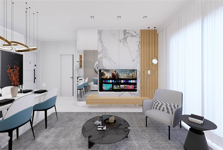 Wohnanlage mit Infrastruktur in unmittelbarer Nähe zum Meer in der Gegend von Tosmur