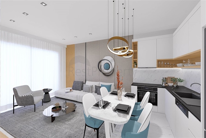 Wohnanlage mit Infrastruktur in unmittelbarer Nähe zum Meer in der Gegend von Tosmur