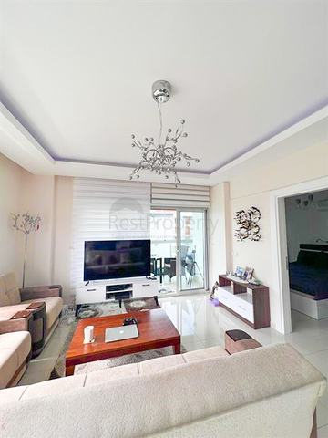 1+1 möblierte Wohnung mit Meerblick im Stadtteil Kestel