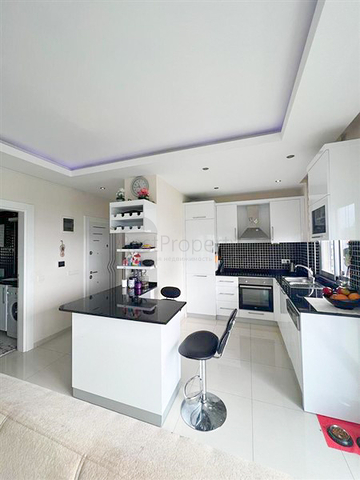 1+1 möblierte Wohnung mit Meerblick im Stadtteil Kestel