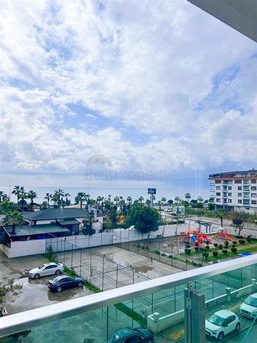 1+1 möblierte Wohnung mit Meerblick im Stadtteil Kestel