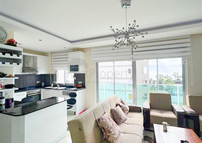 1+1 möblierte Wohnung mit Meerblick im Stadtteil Kestel