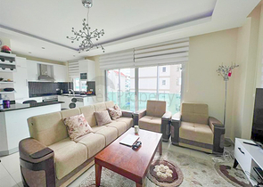 1+1 möblierte Wohnung mit Meerblick im Stadtteil Kestel