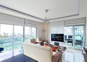 1+1 möblierte Wohnung mit Meerblick im Stadtteil Kestel