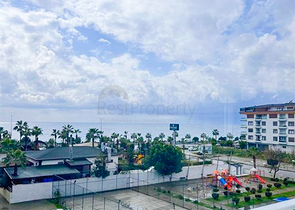 1+1 möblierte Wohnung mit Meerblick im Stadtteil Kestel