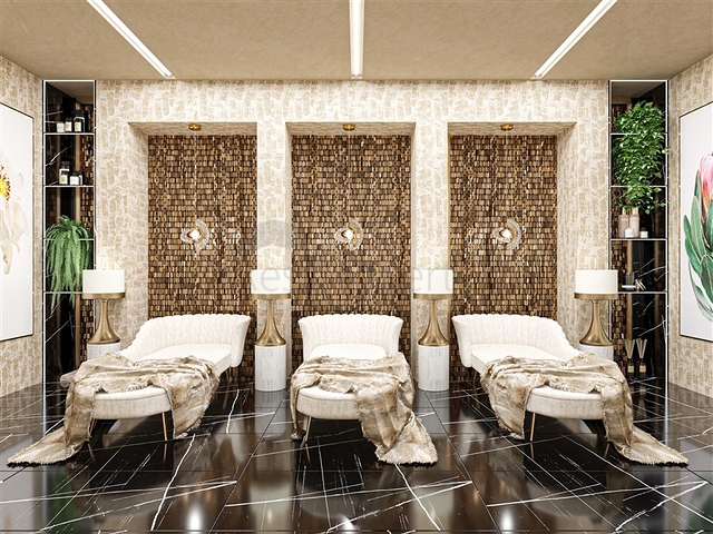 Wohnung mit 1+1 Grundriss im Bezirk Oba in einem Komplex mit Familienkonzept