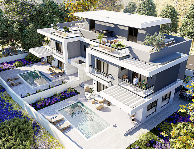Das Projekt der Premium-Villen in Gehweite zum Meer Das Projekt der Premium-Villen in Gehweite zum Meer