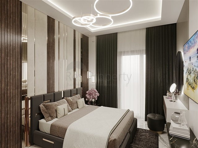 1+1 Wohnung in einem im Bau befindlichen Haus im Bezirk Mahmutlar