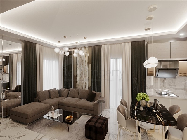 1+1 Wohnung in einem im Bau befindlichen Haus im Bezirk Mahmutlar