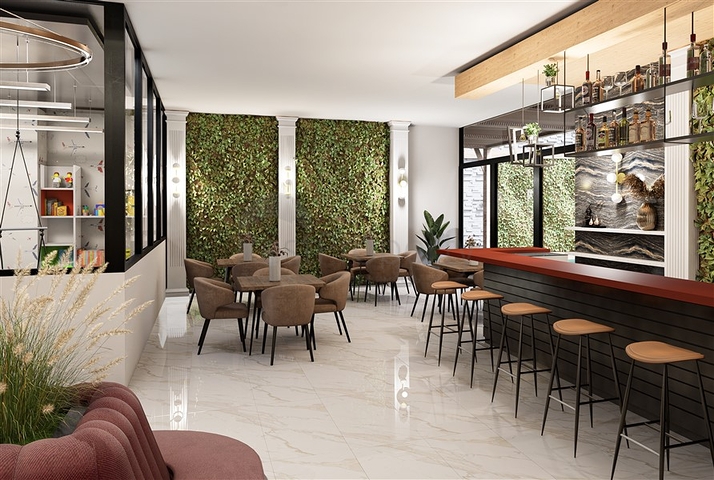 1+1 Wohnung in einem im Bau befindlichen Haus im Bezirk Mahmutlar