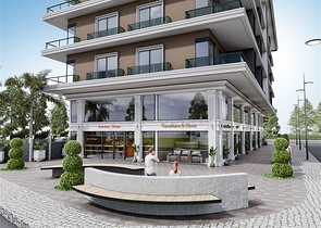 1+1 Wohnung in einem im Bau befindlichen Haus im Bezirk Mahmutlar