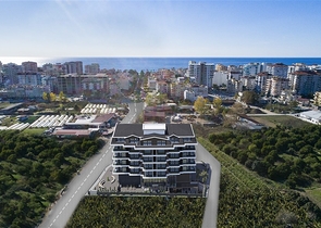 1+1 Wohnung in einem im Bau befindlichen Haus im Bezirk Mahmutlar