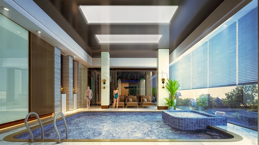 1+1 Wohnung in einer neuen Wohnanlage im Zentrum von Alanya