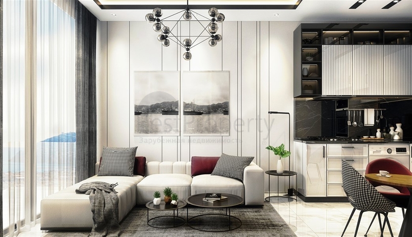 1+1 Wohnung in einer neuen Wohnanlage im Zentrum von Alanya