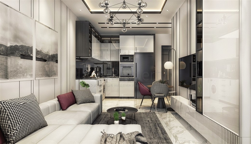 1+1 Wohnung in einer neuen Wohnanlage im Zentrum von Alanya