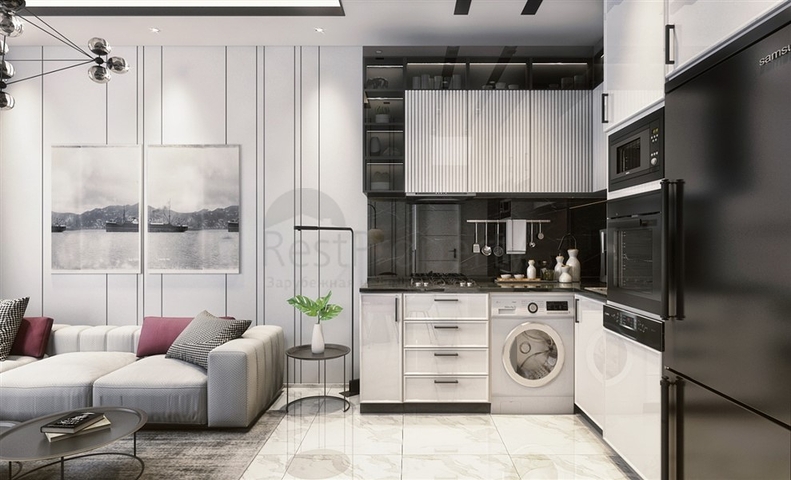 1+1 Wohnung in einer neuen Wohnanlage im Zentrum von Alanya