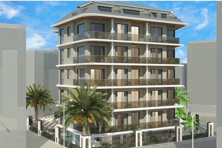 1+1 Wohnung im Zentrum von Alanya in einer Entfernung von 200 Metern zum Meer