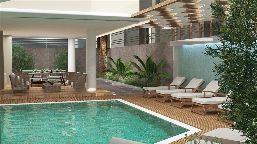 1+1 Wohnung im Zentrum von Alanya in einer Entfernung von 200 Metern zum Meer