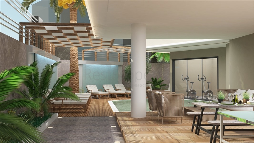 1+1 Wohnung im Zentrum von Alanya in einer Entfernung von 200 Metern zum Meer