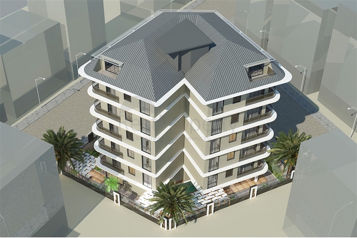 1+1 Wohnung im Zentrum von Alanya in einer Entfernung von 200 Metern zum Meer