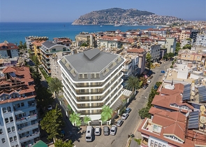 1+1 Wohnung im Zentrum von Alanya in einer Entfernung von 200 Metern zum Meer