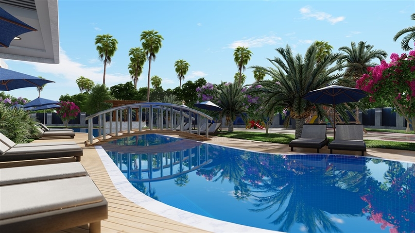 Zweizimmerwohnung im Baukomplex von Gazipasa