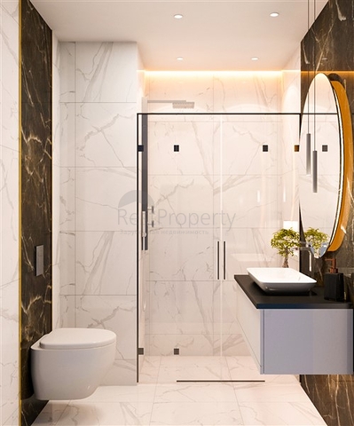 1+1 Wohnung in einem im Bau befindlichen Komplex im Stadtteil Mahmutlar