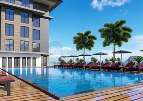 1+1 Wohnung in einem Komplex in der ersten Zeile 