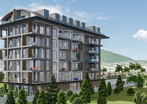 1+1 Wohnung in einem Komplex in der ersten Zeile 